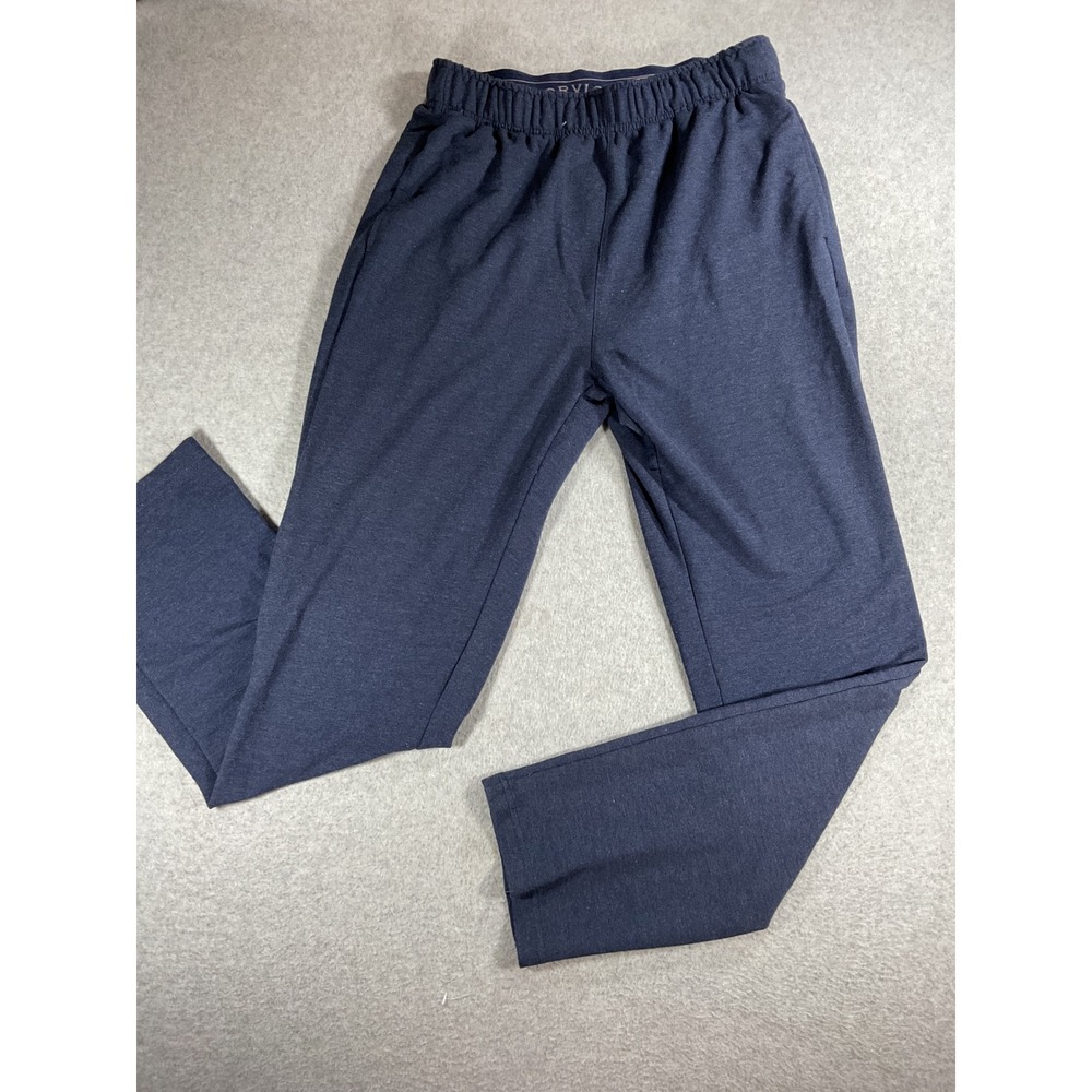 Orvis Mens Lounge Pants Navy Blue Heathered Elastic Waist Drawstring Size M 1495